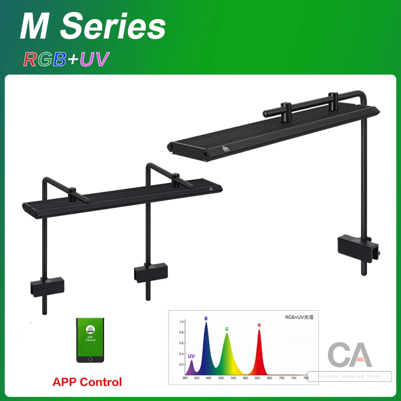 Planted Aquarium Uv Light - 위크 아쿠아 LED M 시리즈 RGB+UV