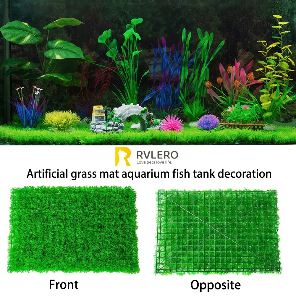 Aquarium Plant Live - 인공 잔디 잔디 수족관 어항 장식,
