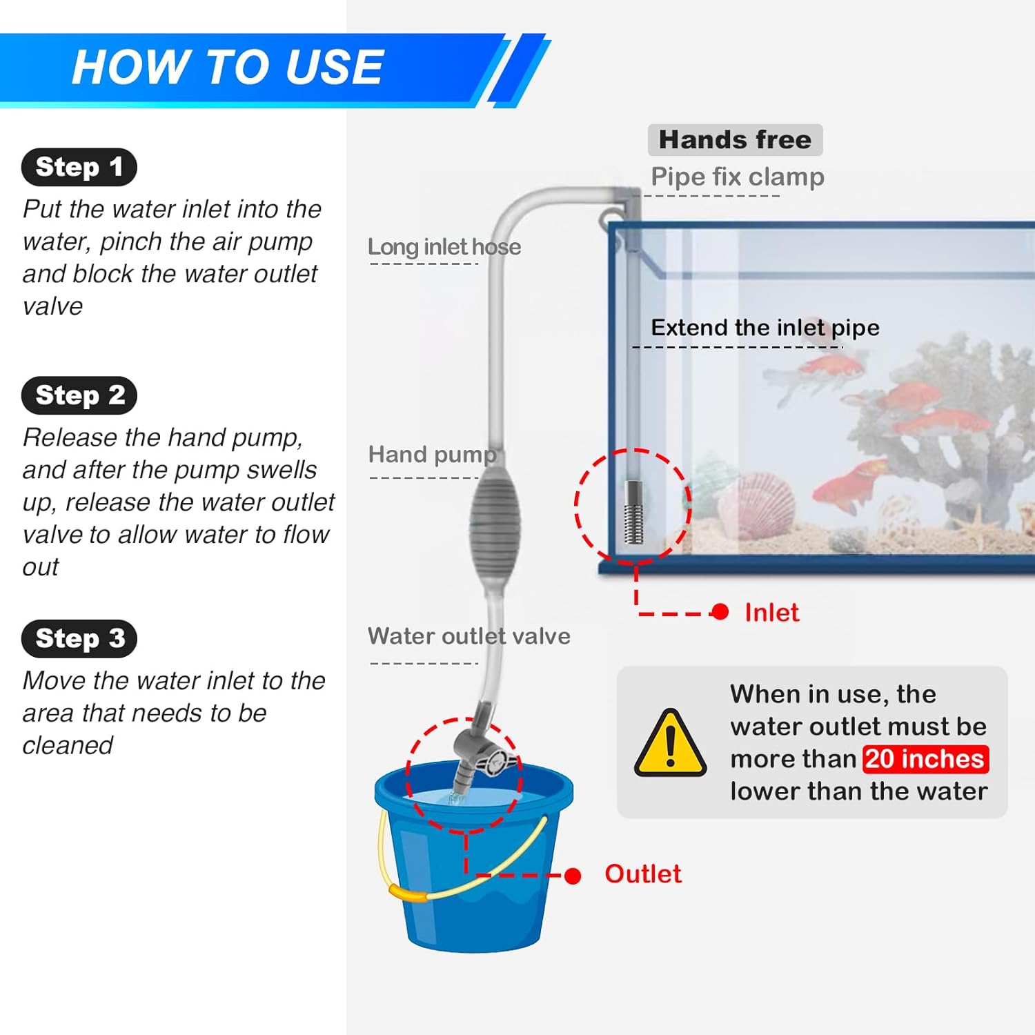 대형 어항 수족관 사이펀 진공 자갈, 모래 세척 및 물 - Planted Aquarium Maintenance Kit 리뷰 및 가격