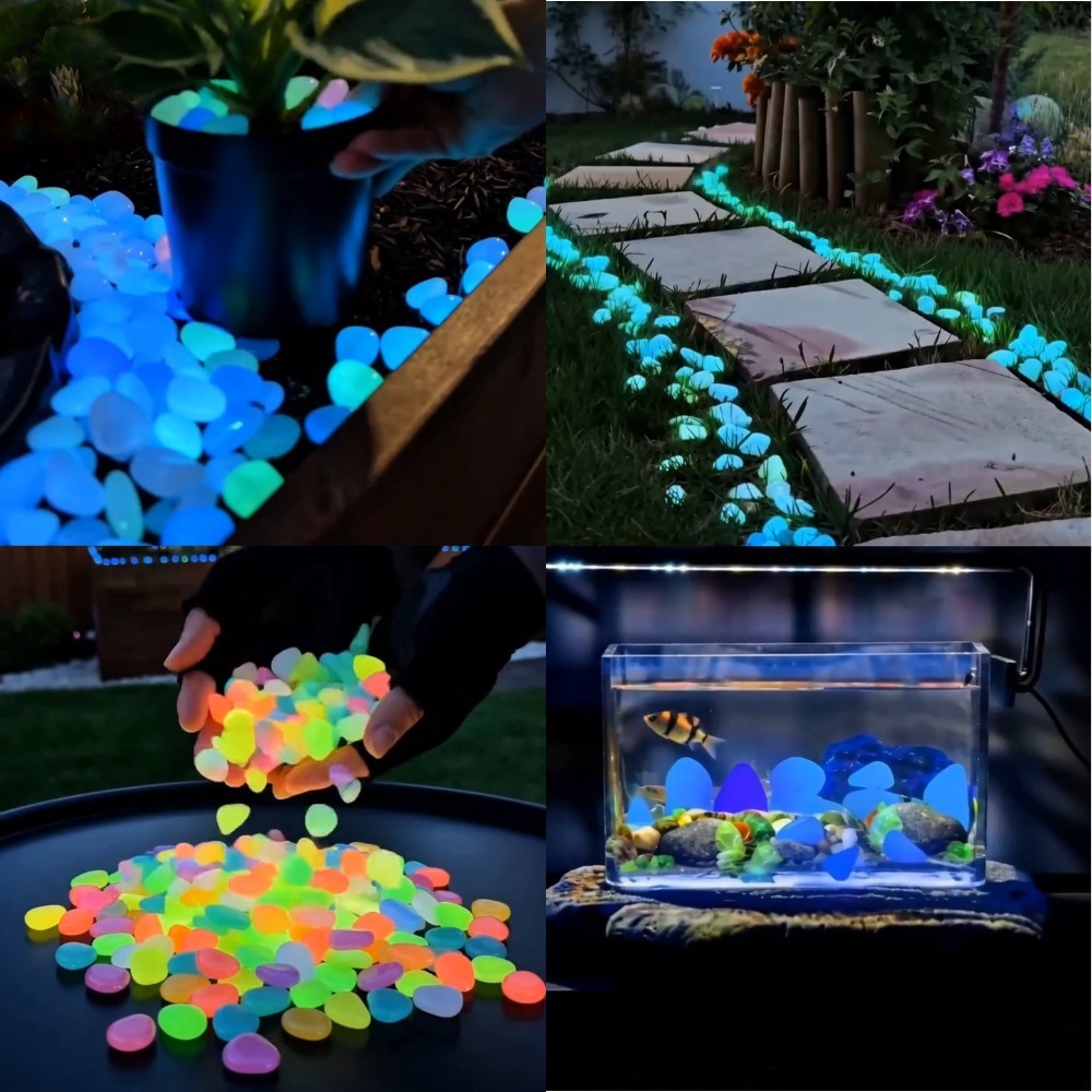 다채로운 야광 조약돌 정원석, 야외 정원 통로, 어항, - Aquarium For Planted Tank 리뷰 및 가격
