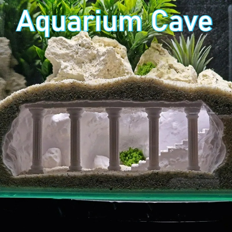 3D 프린팅 어항 동굴, 인공 로마 기둥 모양 물고기  - Aquarium Plant Live 리뷰 및 가격