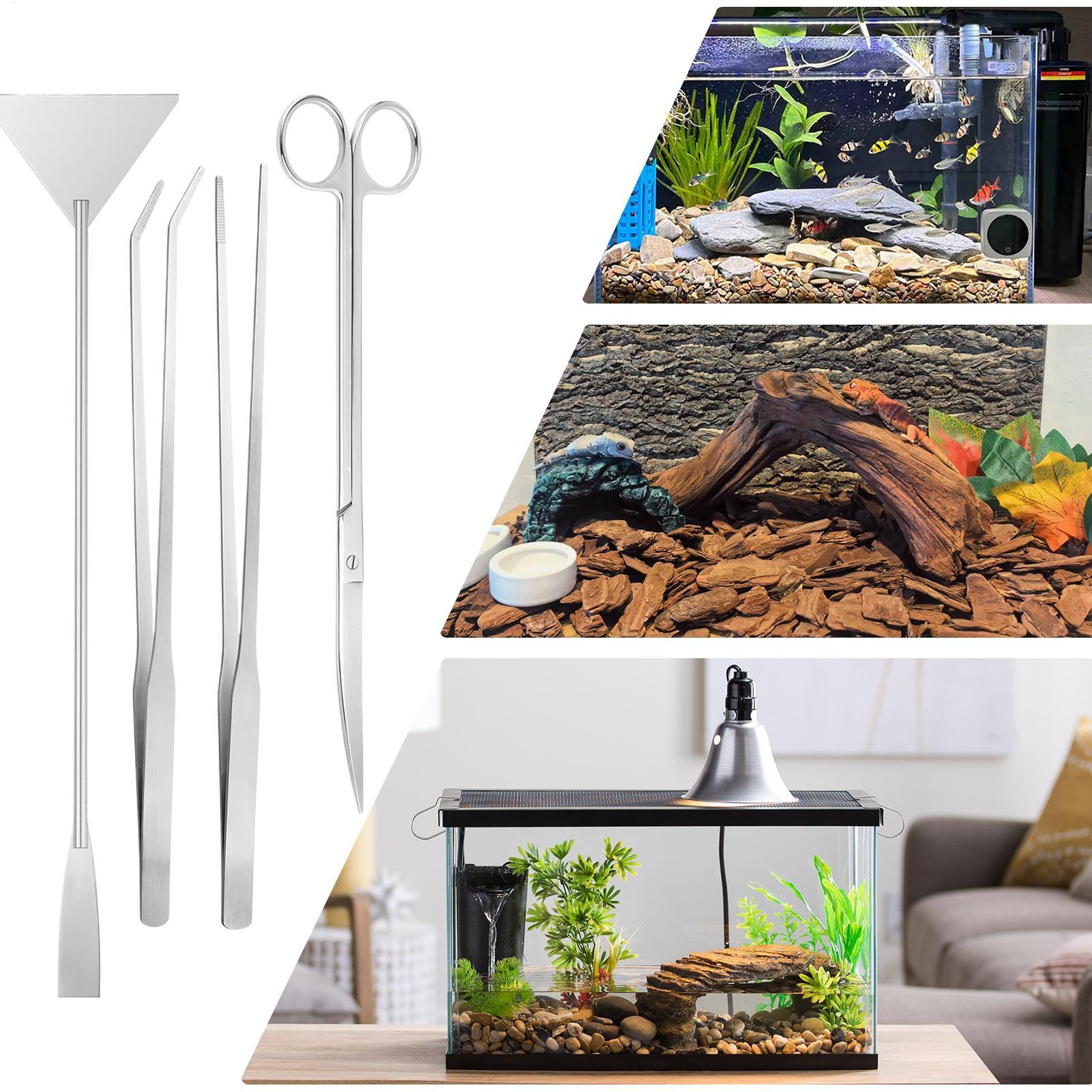 4종 수족관 도구 키트 스테인리스 스틸 어항 청소 세트 - Planted Aquarium Maintenance Kit 리뷰 및 가격