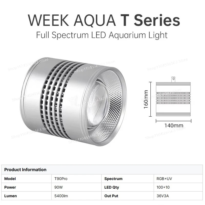 T90 PRO 90W RGB+UV LED 수족관 조명, - Planted Aquarium Uv Light 리뷰 및 가격