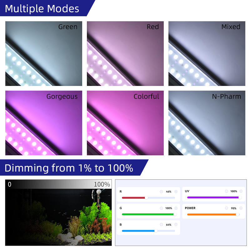 위크 아쿠아 M 시리즈 RGB+UV 수초등 블루투스 앱 - Planted Aquarium Uv Light 리뷰 및 가격